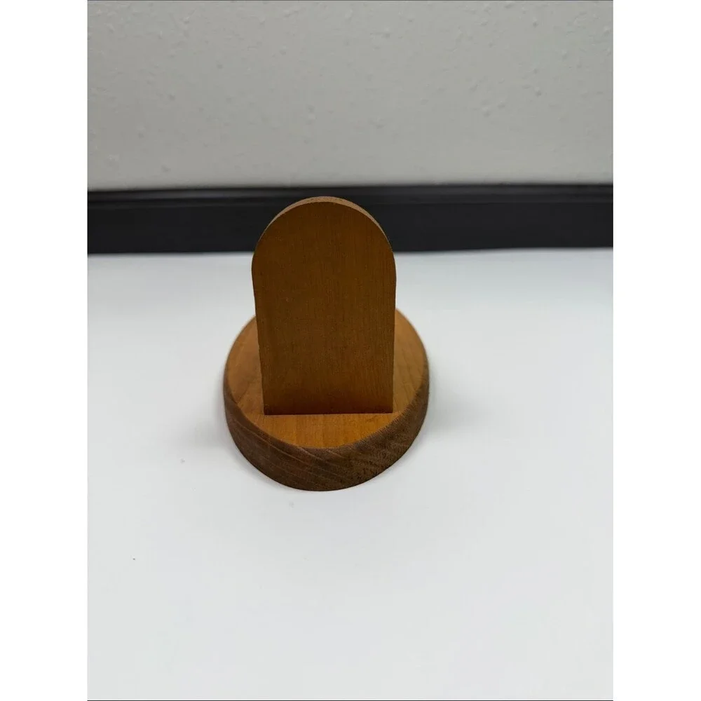 Vintage Mid Century Modern Teak Wall Candle Hold Scandinavian Style Wood Sconce